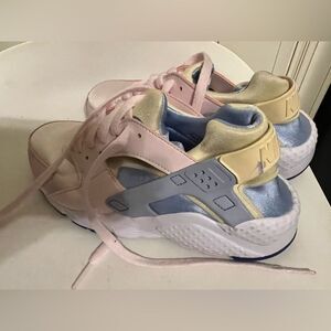 Nike Air Huarache Run Jr 654275 609 shoes blue Sz 6  READ DESCRIPTION!